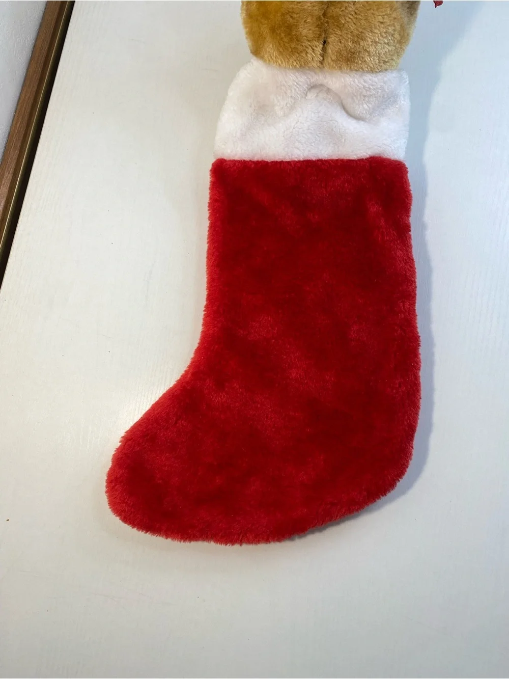 Plush Reindeer Christmas Stocking Holiday Decor